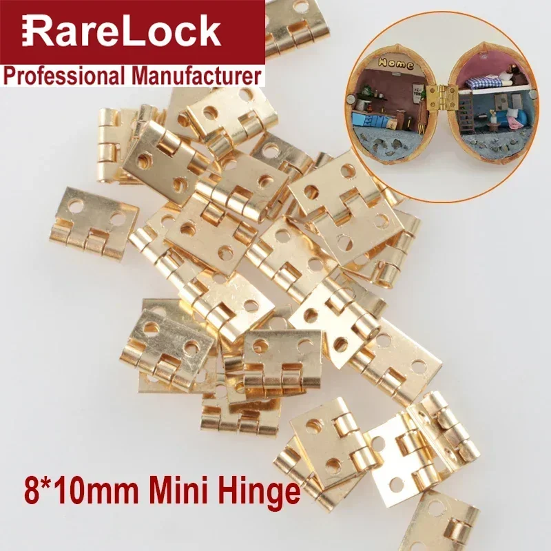 Brass Cabinet Hinge Jewelry Case Makeup Box Dressing Case Music Box DIY Cabinet Hardware Silver Golden 20pcs Rarelock YP97 H