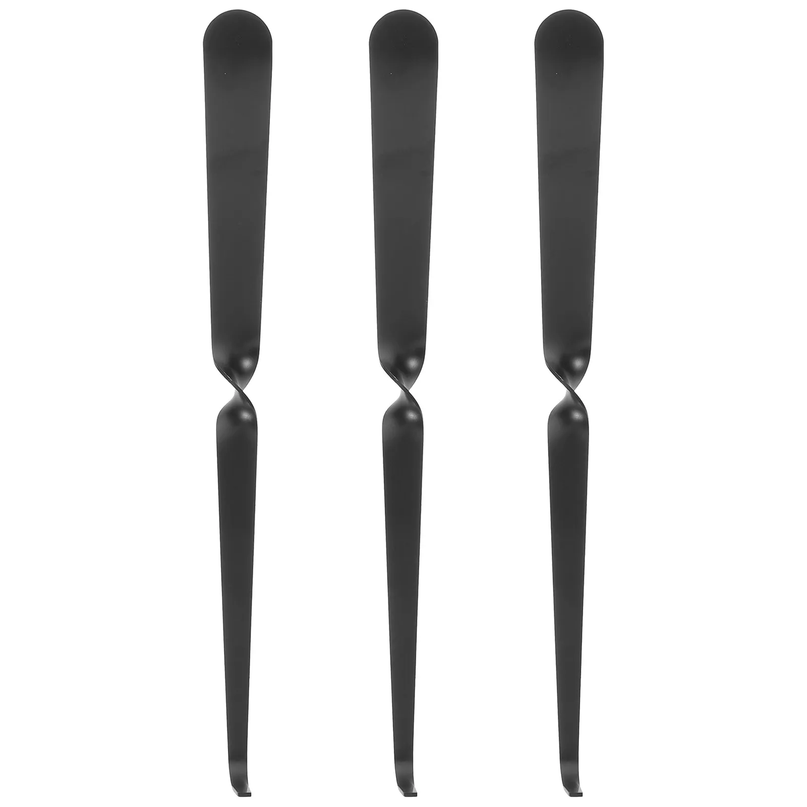 3Pcs Black Wick Dipper Set Stainless Steel Snuffer Hook Tool Wick Management Extinguisher for Scented Candles Home