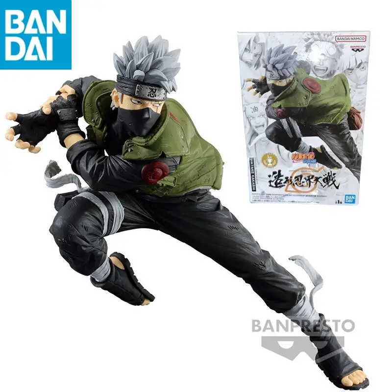 

In Stock Original BANDAI BANPRESTO NARUTO Ninkai Taisen Hatake Kakashi PVC Anime Figures Action Figure Model Toys Christmas