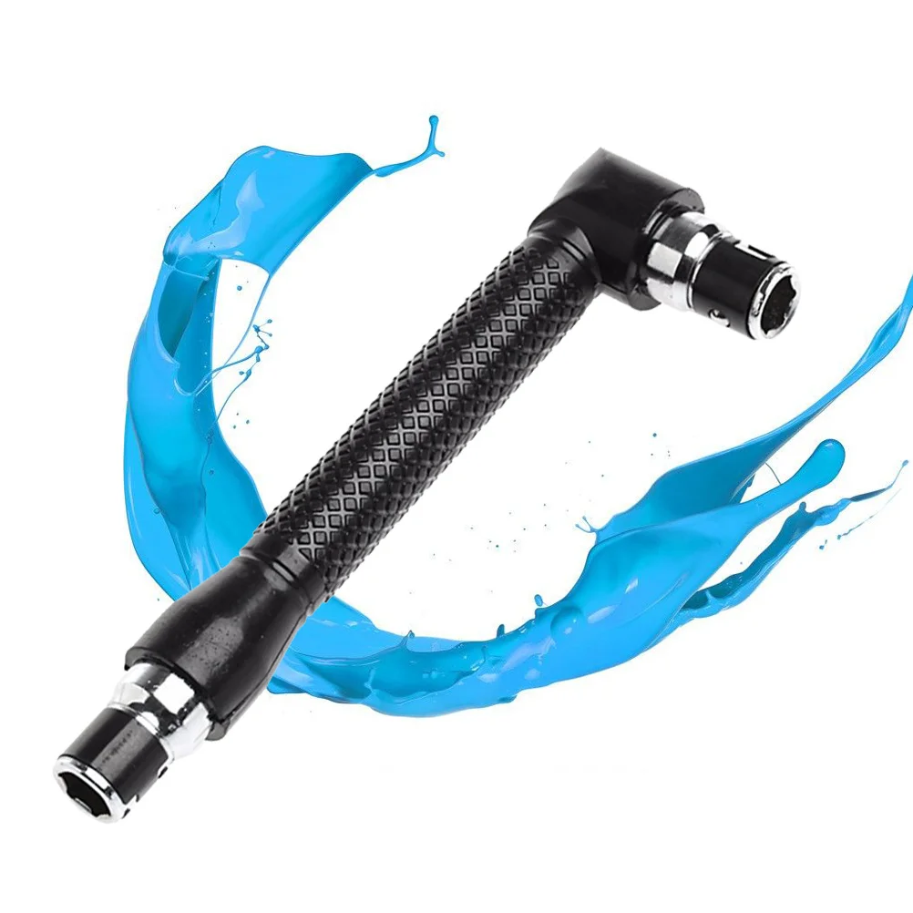 مفتاح بانة برأسين 1/4 بوصة على شكل حرف L محول الزاوية اليمنى لقم مفك البراغي أداة فولاذية متينة للمرآب المنزلي