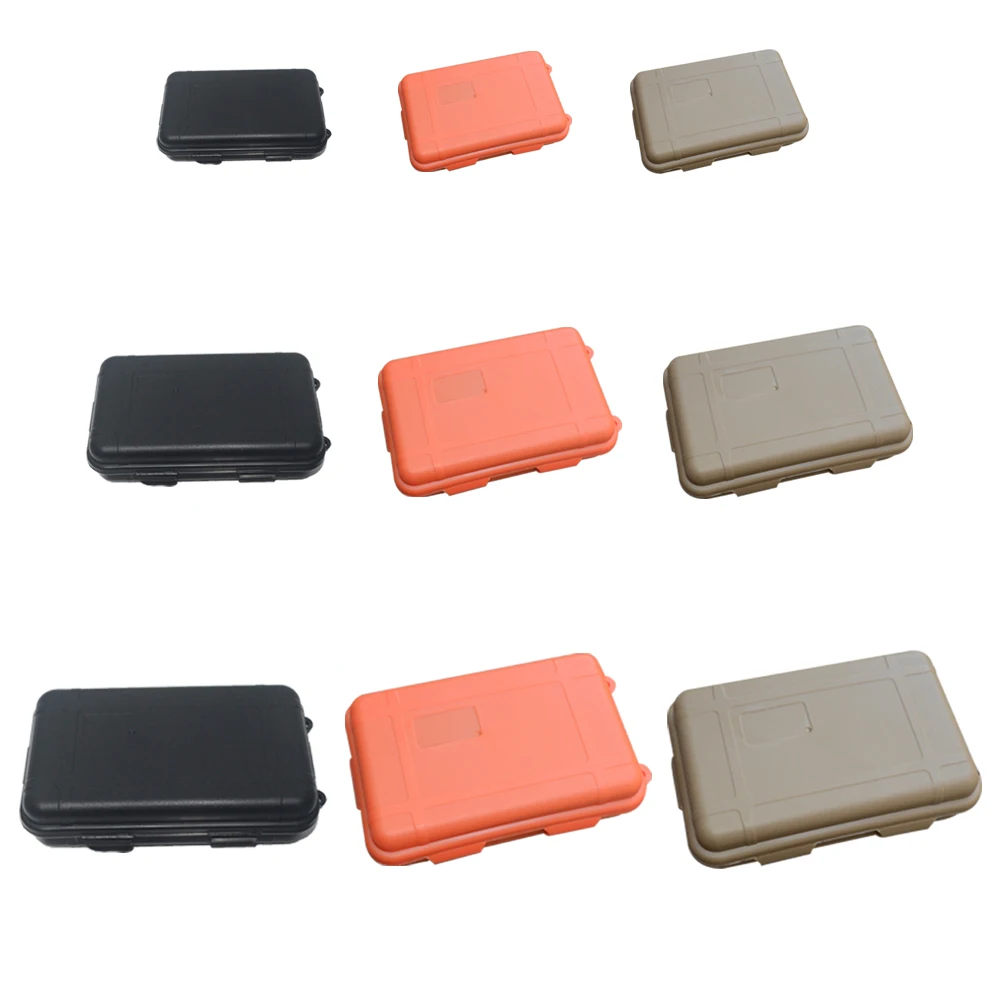 Outdoor Survival Box Container Portable Survival Sealed Box Waterproof Shockproof Dustproof for Camping Hiking Boating