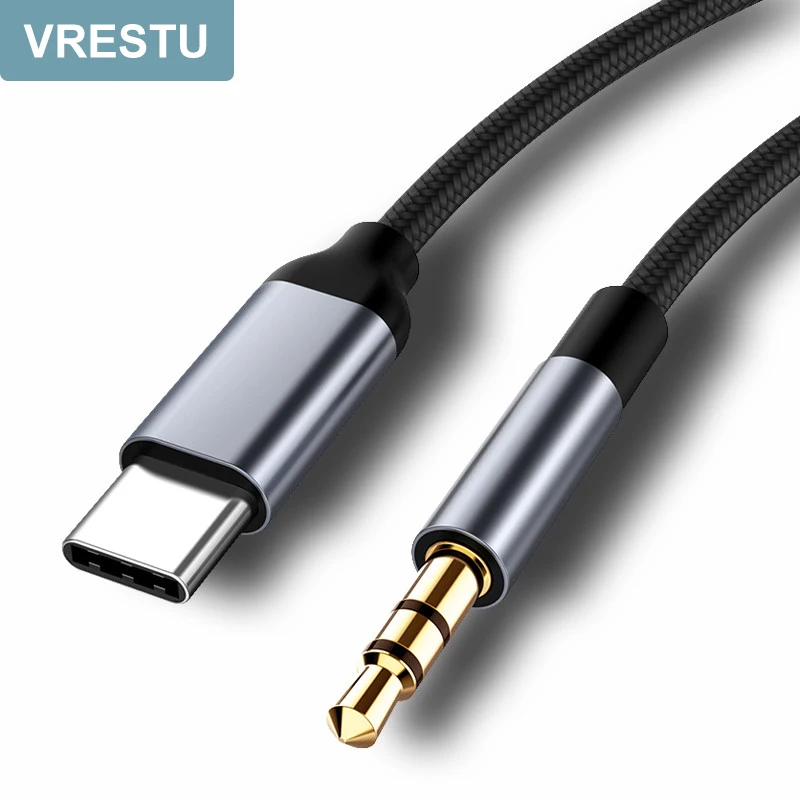 USB C typ C do 3.5mm Jack kabel Audio pleciony przewód przedłużający przewód AUX taśma Tipo C dekodowanie dla Xiaomi9 Oneplus 9 Huawei Samsung