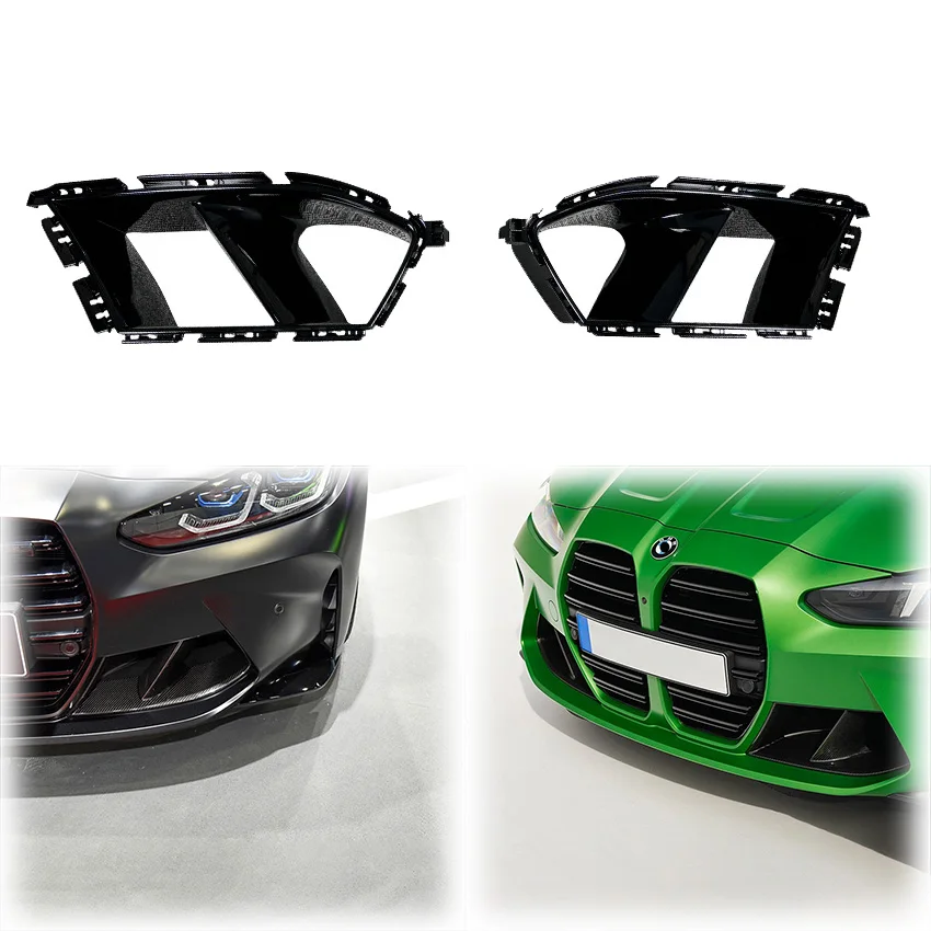 

2020 2021 2022 2023 2024 For BMW M3 M4 G80 G82 G83 Front Bumper Lip Side Air Vent Cover Car Fog Cover Decorative By ABS Body Kit