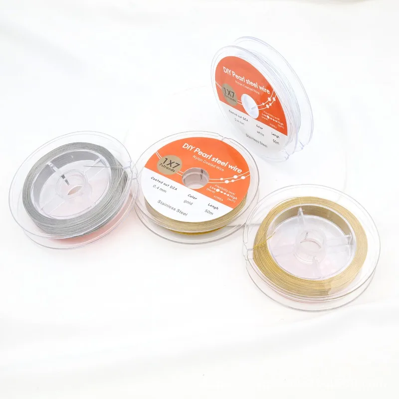 

50m Stainless Steel Beading Wire Korean Style Gold Soft Craft Wire DIY Jewelry Making Supplies for Necklace Bracelet Handmade