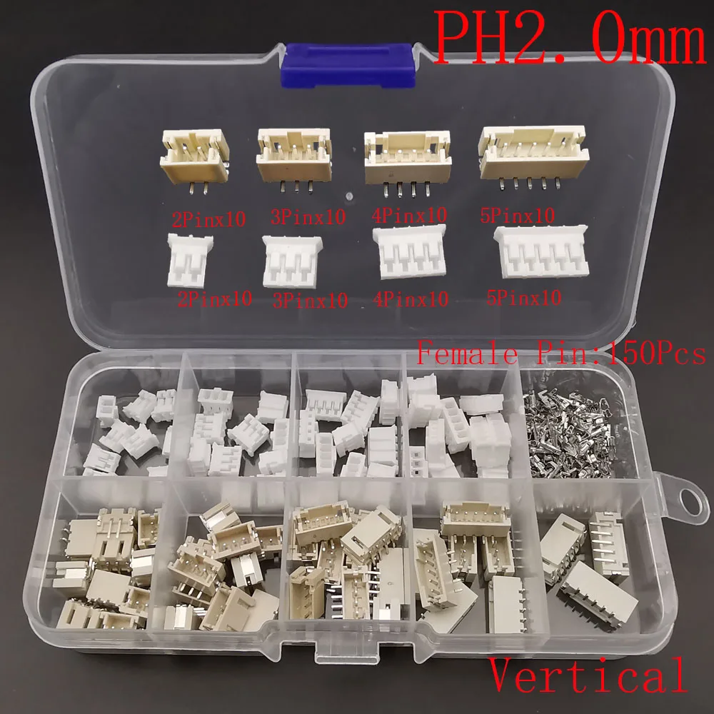 JST PH 2.0 /XH 2.54 /SH 1.0 /JST 1.25mm Male Plug Female Socket Connector Horizontal Vertical Pin Header Housing Terminal Kit