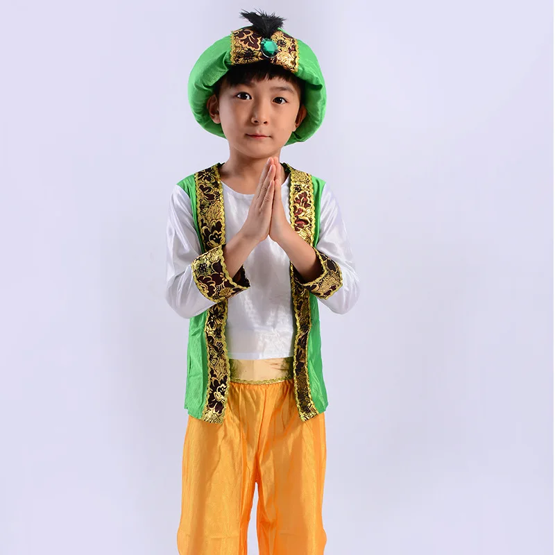 Cartoon Indian Prince Cosplay King Suit Costume Halloween per Boy Castle Carnival Party Cartoon prince