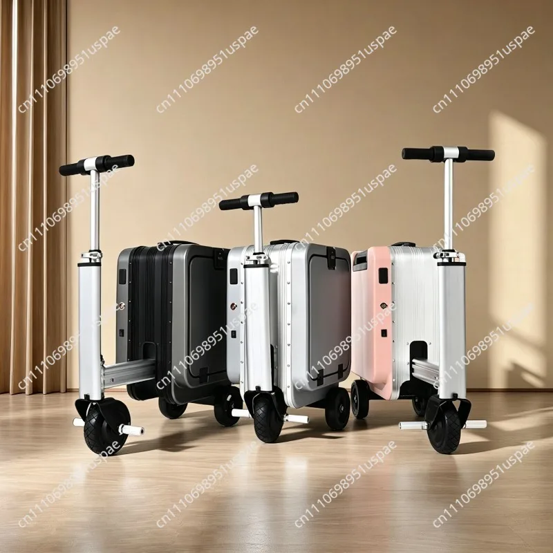 20 Inch Rideable Electric Luggage Scooter with Seat Portable Carry On Suitcase for Travel Business 1 pcs