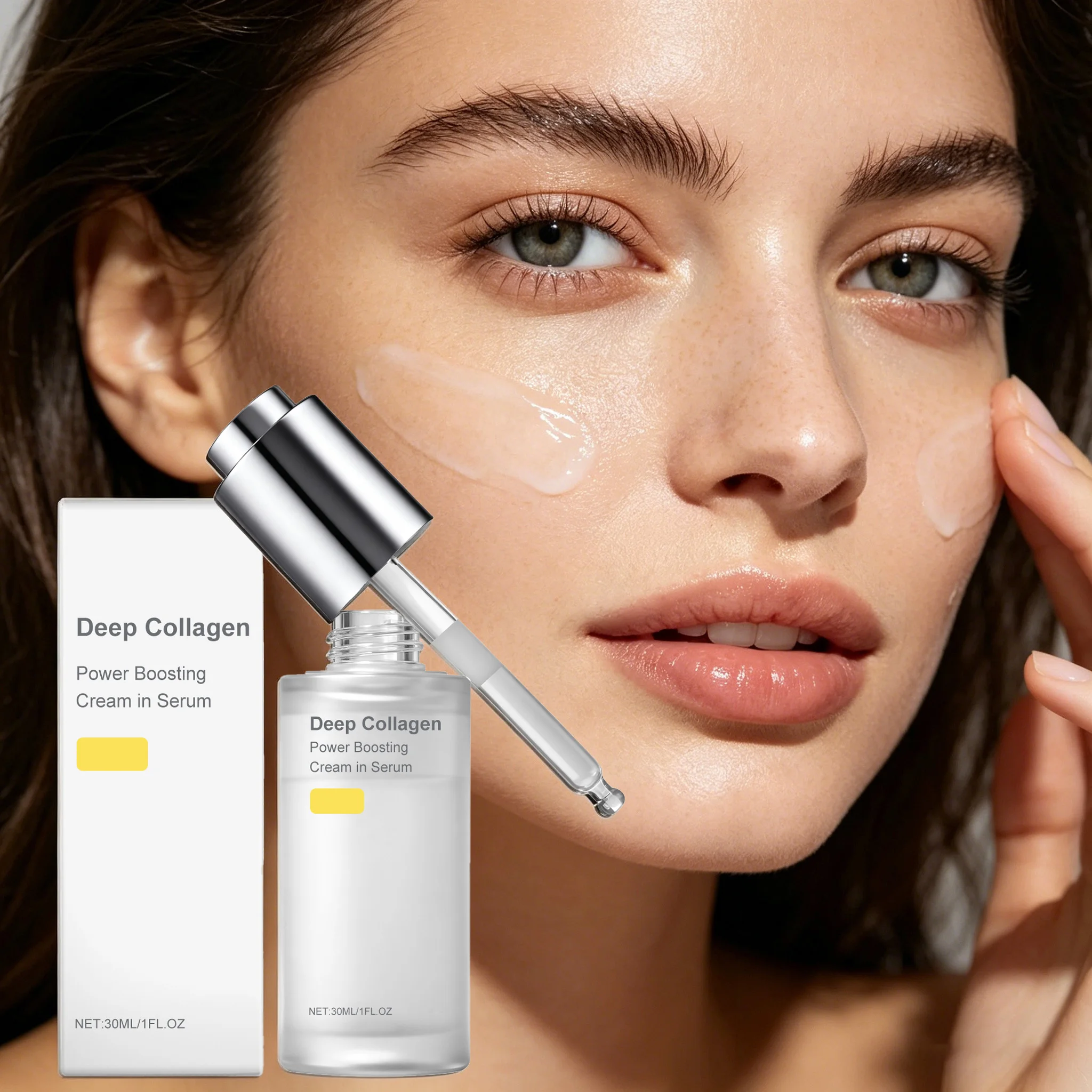 30ML Collagen Facial Serum Deep Nourishing Reduce Dryness Boosts Elasticity Enhance Smoothness Firming Daily Care Facial Serum