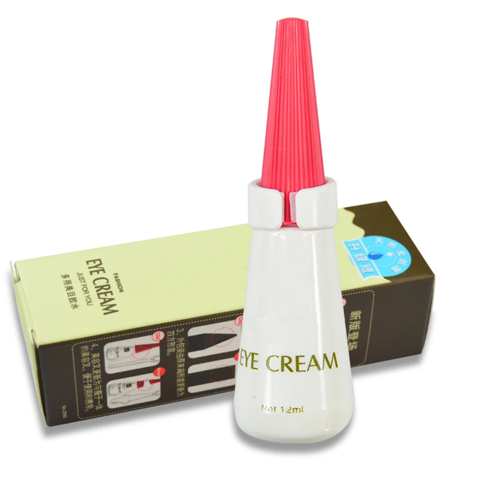 Cola clara para cílios, secagem rápida, adesivo forte, cola falsa para cílios, ferramentas cosméticas, primer para cílios, 12ml