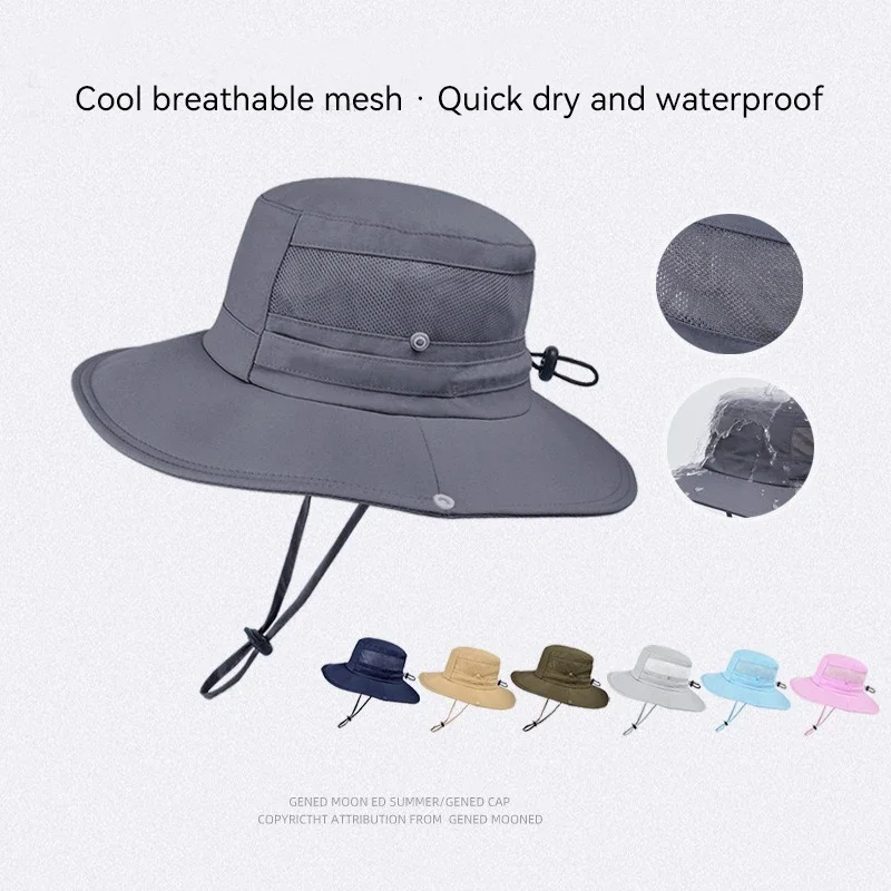 

New spring and summer sunblock hat for men and women outdoor mountaineering fishing visor waterproof quick-drying breathable fis