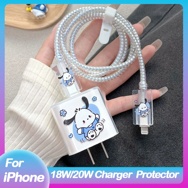 For Apple US 18/20W Charger Protection Cover Shell USB Cable Winder Protectiver For iphone 11 12 13 14 Adapter Protector Case