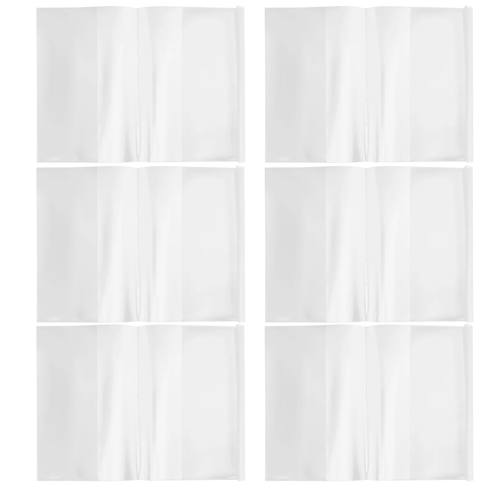 10Pcs Transparent Book Cover Protective Sleeve Adjustable Plastic Covers for Hardcover Textbooks