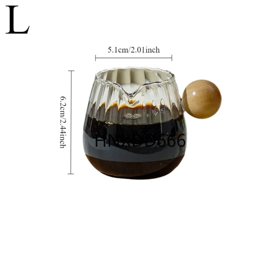 

1PC Simple high-temperature resistant round handle glass small cup concentrated latte coffee milk jar extraction measuring cup