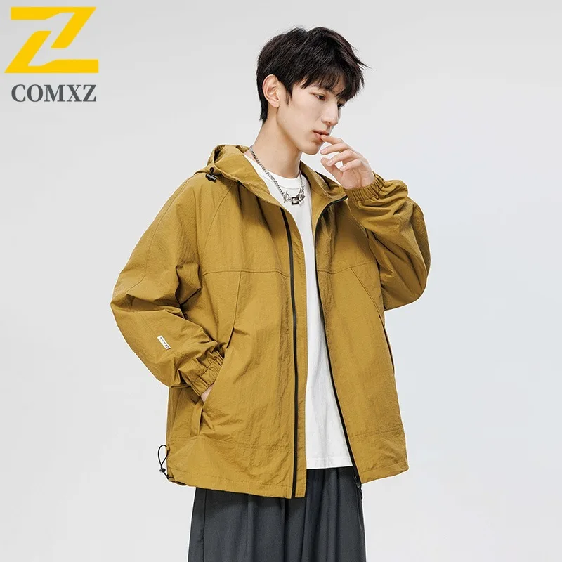 

COMXZ Men Jacket High Quality Waterproof Windproof Outdoor Hiking Travel Camping Rider Jacket Handsome Autumn Stormcoat Jackets