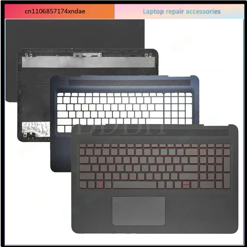 For OMEN 2nd 15-AX 15-BC 15-DP TPN-Q173 G35 LCD Back Cover Palmrest Keyboard Hinges Upper Top Case 905118-001 859735-001