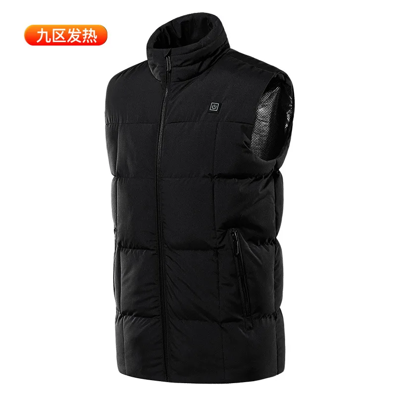 9 Zones Heated Vest with Hood USB Electric Heating Jacket for Men Women Winter Outdoor Hiking Sports Warm Waistcoat Work Vest