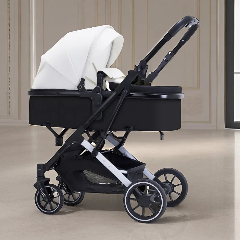 

Stroller can sit and lie down lightly folding high landscape shock absorption two-way newborn baby cart