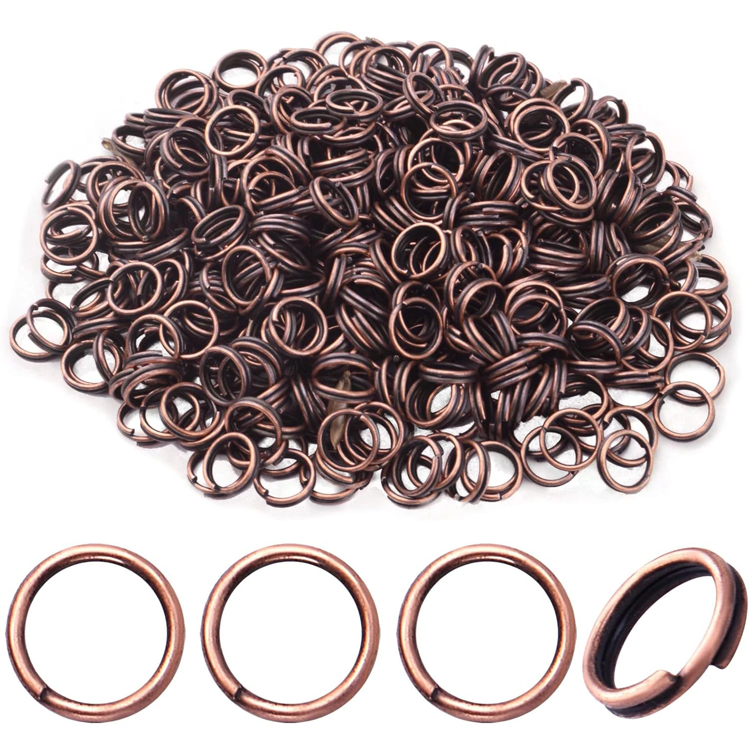 

500 шт. маленьких двойных круглых разъемных колец-коннекторов для брелоков, организации хранения и изготовления украшений своими руками