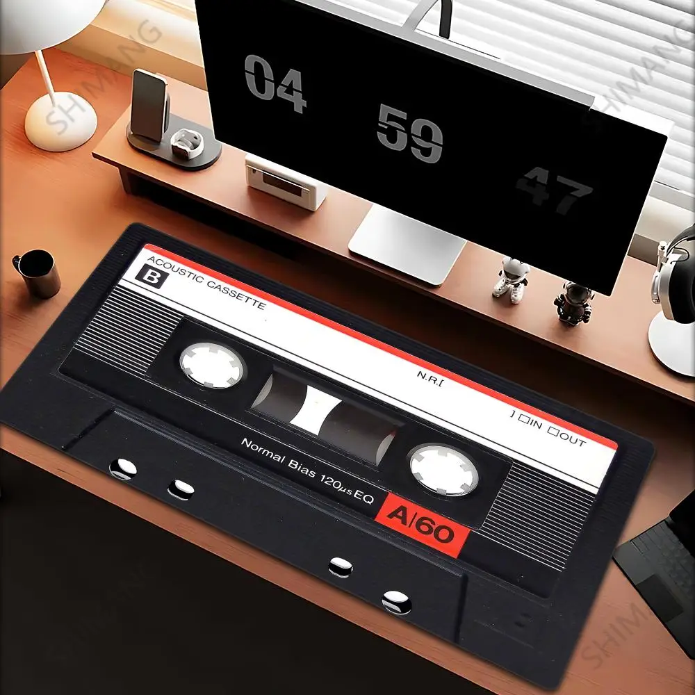 

Vintage Cassette Music Tape Computer Mouse Pad Speed Desk Mat Mousepad Gamer Gaming Accessories Keyboard Cabinet Mats Pc Xxl Rgb