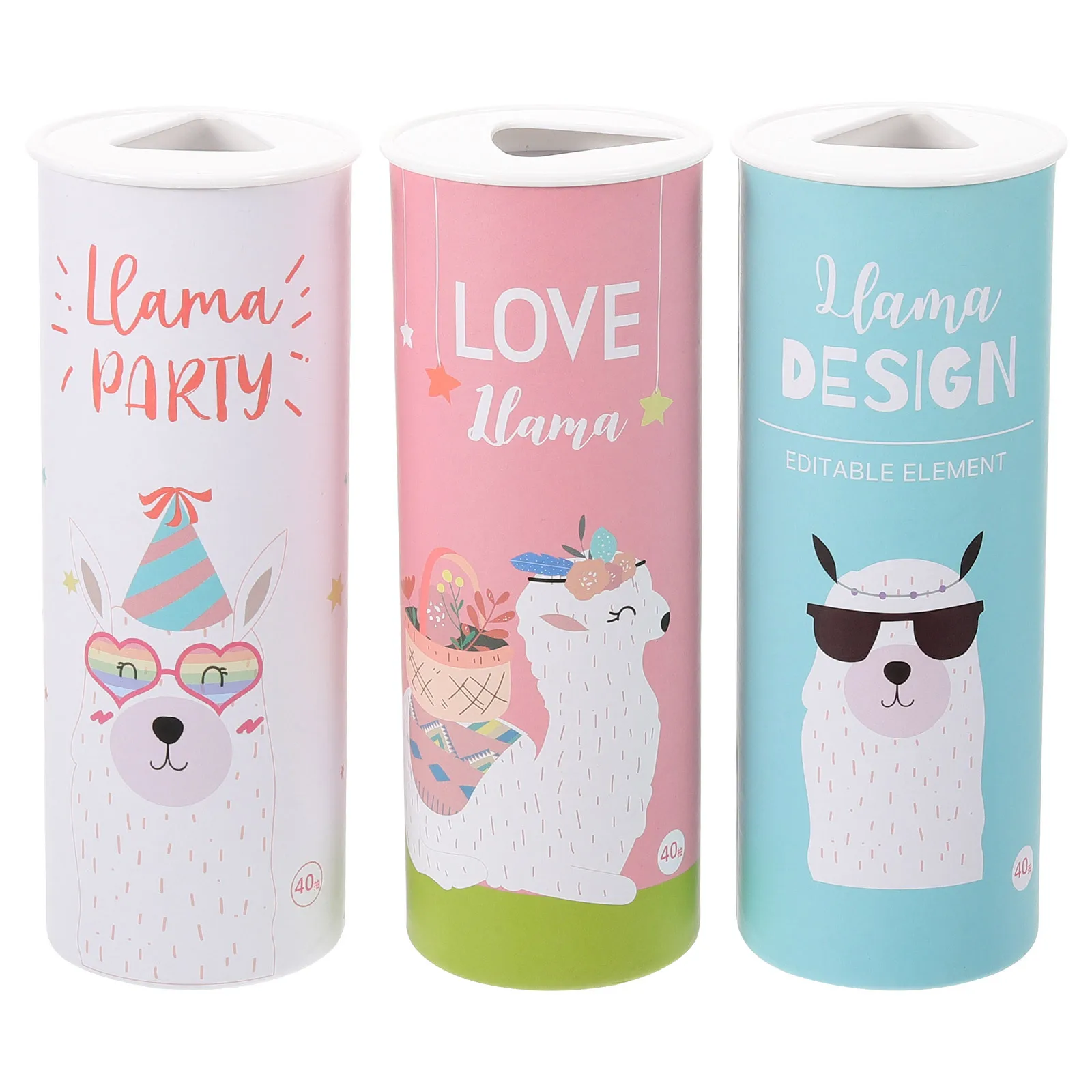 

3pcs Tissue Cylinder Refillable Round Tissue Box For Car Cup Holder Portable Napkins Container Interior Accessories Tissues For