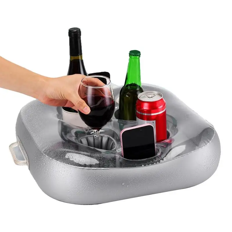 Pool Floats For Drinks Inflatable Hot Tub Drink Holders Large Capacity Beverage Floats Table For Hot Tub Lake Beach Hot Springs