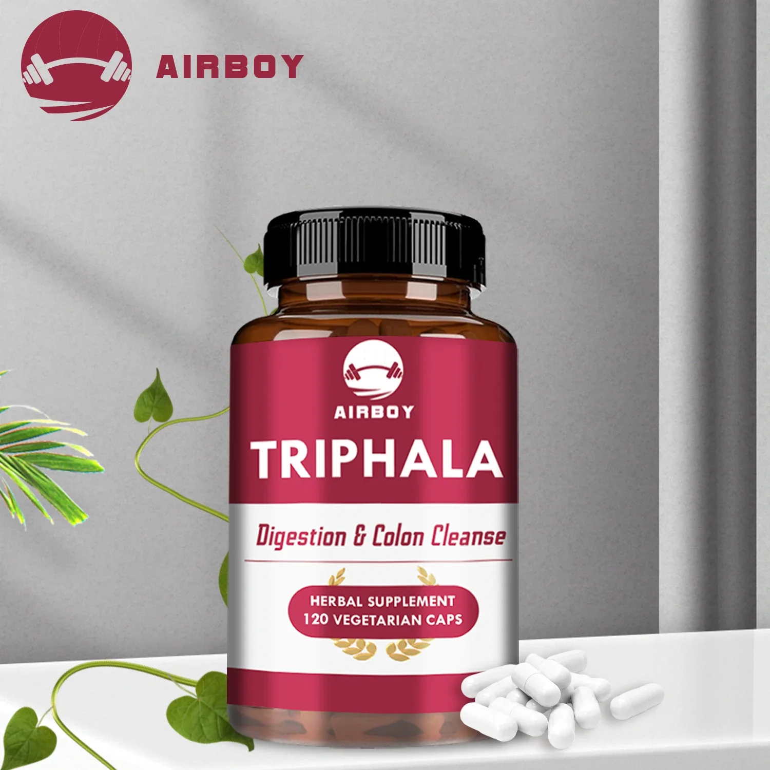 

Triphala Capsules - Reduces Gas and Bloating, Cleanse The Intestines, Balances Intestinal Health, Energy Boost,Improve Digestion