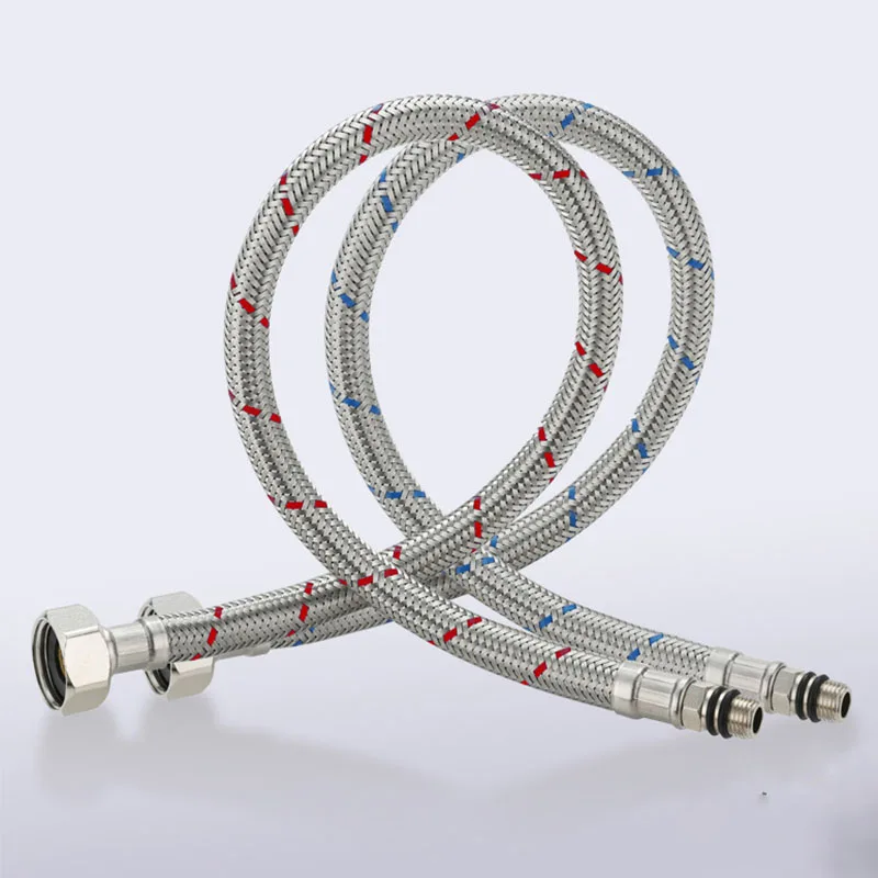 

G1/2 Stainless Steel Braided Faucet Inlet Pipe, for Kitchen Sink & Bathroom Basin Mixer, 60/100cm