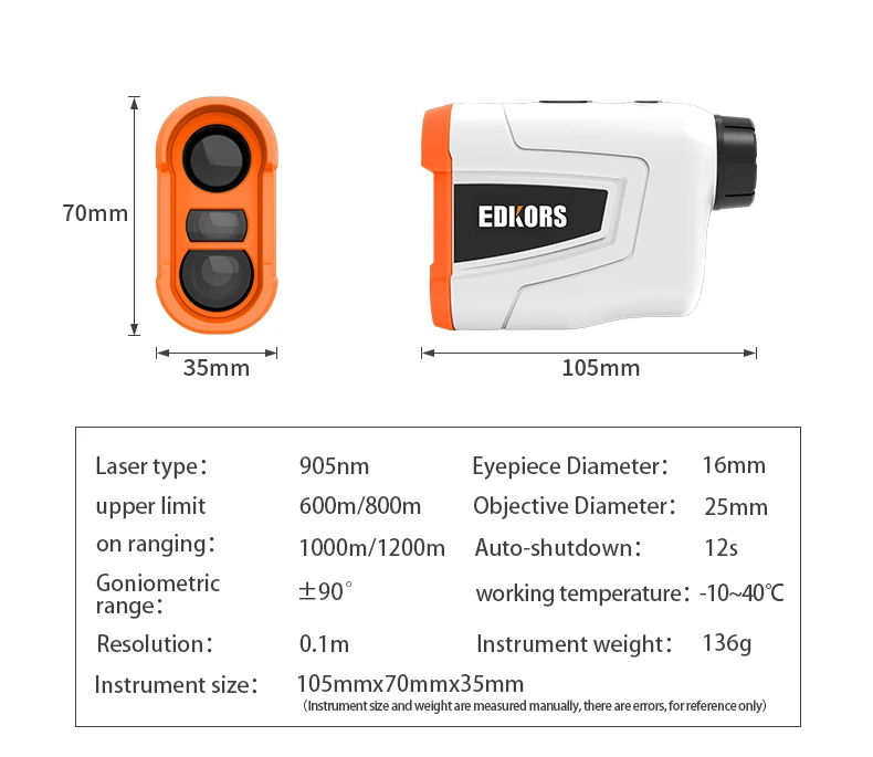아이케시 레이저 거리측정기 골프 사냥 핀찾기 깃발 잠금 거리 측정