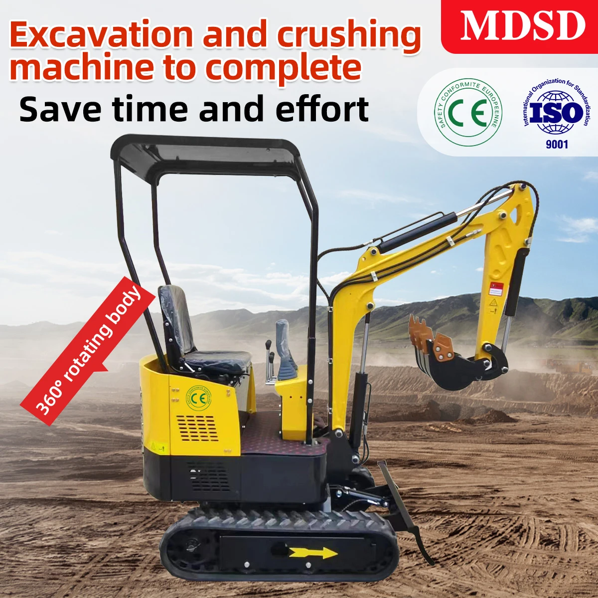 

Индивидуальный мини-экскаватор, быстрая доставка, 1,2 тонны, гусеничный мини-экскаватор с двигателем, высокоэффективный и простой в эксплуатации мини-экскаватор