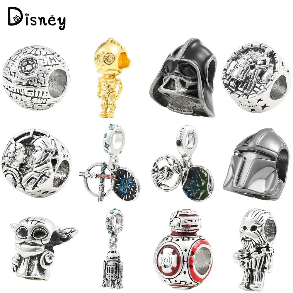 Star War Darth Vader Beads Pendant Luxury Charm Jewelry Disney Millennium Falcon Beads Pendant DIY Bracelet Accessories Gifts