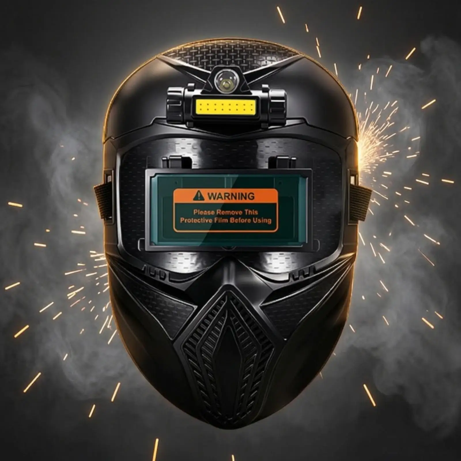 Welder Face Shield with DIN 4-13 Shade Adjustment for Industrial Safety Helmet and Folding Visor