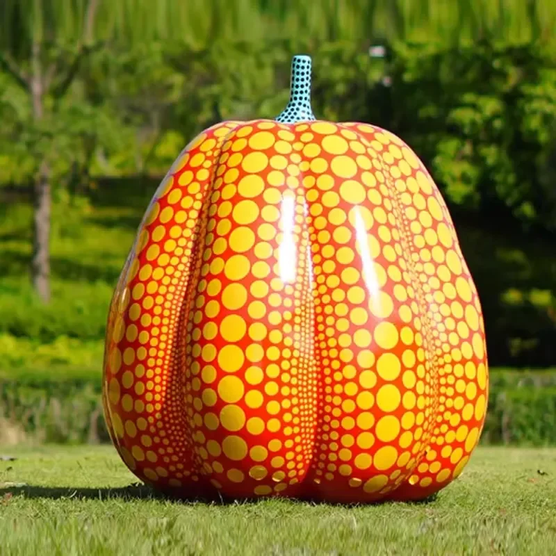 Large Fiberglass Pumpkin Sculpture for Holiday Thanksgiving Decor Resin Art Statue Outdoor Garden Display Home Decoration
