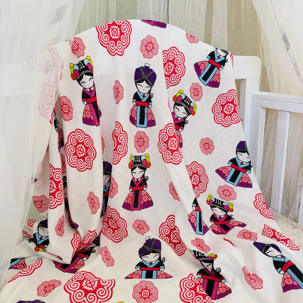 2025 جديد حار القطن العضوي أنماط شعبية قماط بطانية تخصيص تصاميم باريس قماط