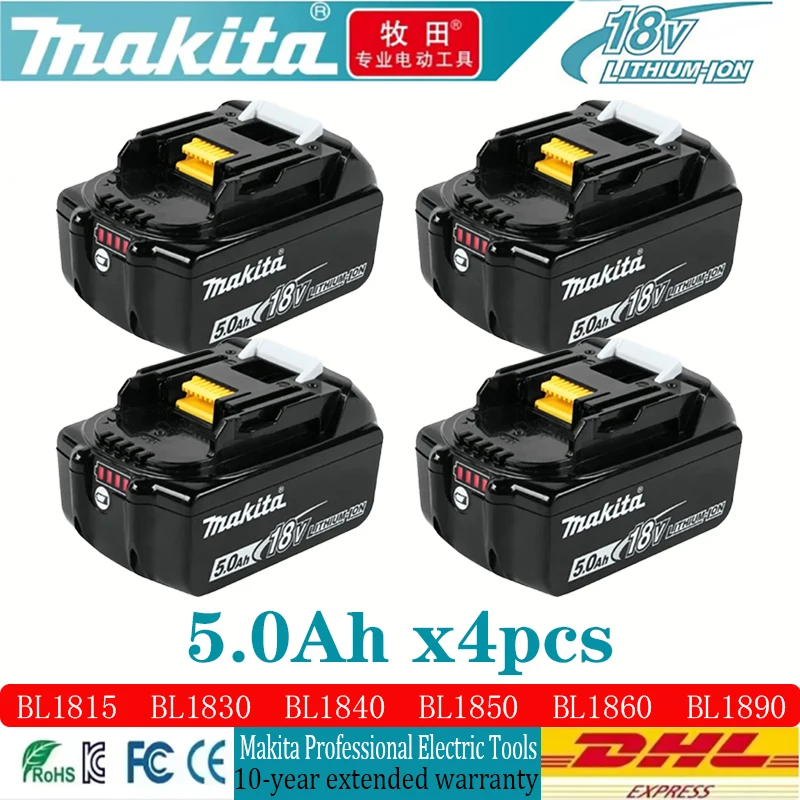 

Makita 18V 6000mAh Rechargeable Power Tools Battery 18V makita with LED Li-ion Replacement LXT BL1860B BL1860 BL1850 Charger