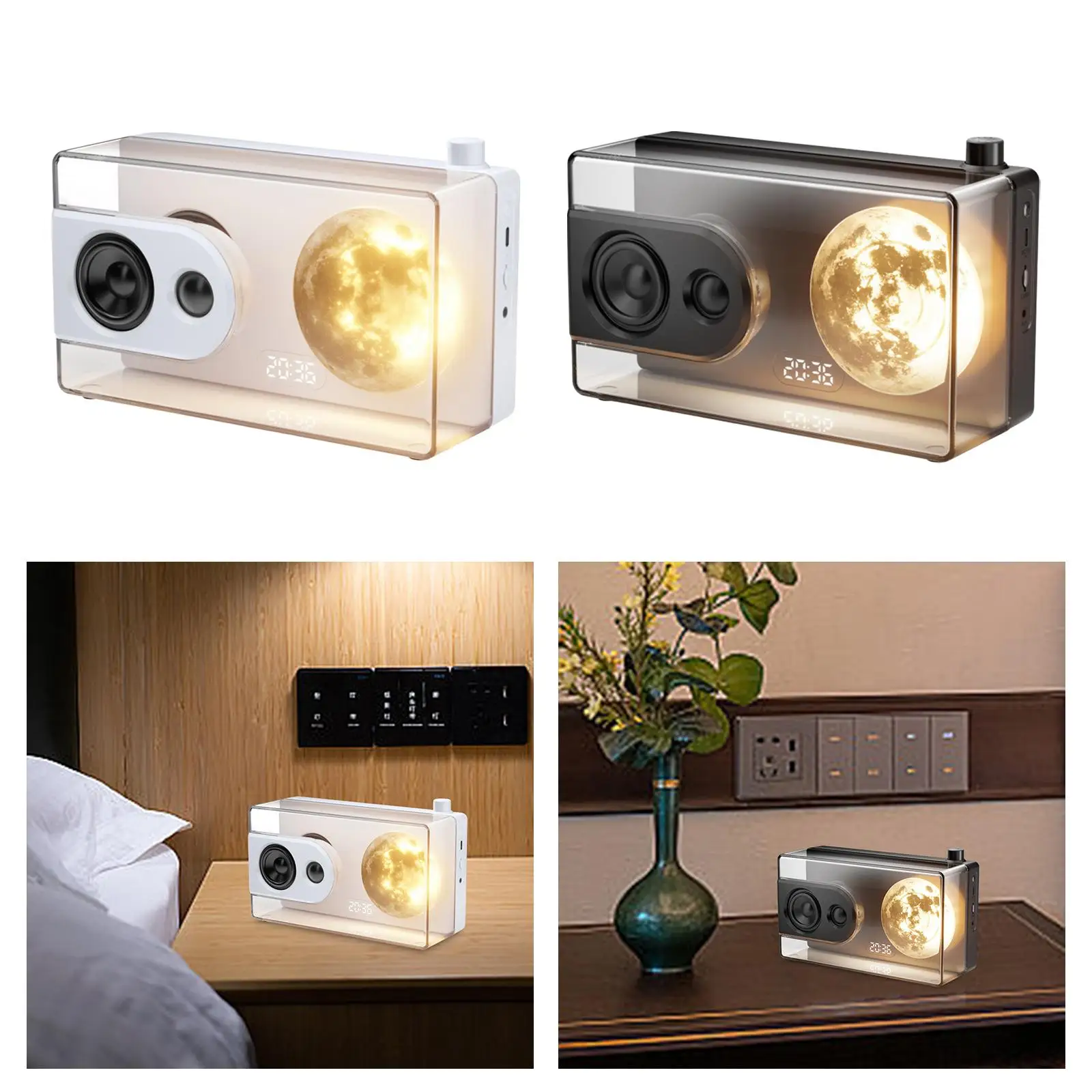 

Прозрачный беспроводной Bluetooth-динамик, перезаряжаемый стереозвук для путешествий, вечеринки, подарка на день рождения, домашнее использование, на открытом воздухе, в помещении