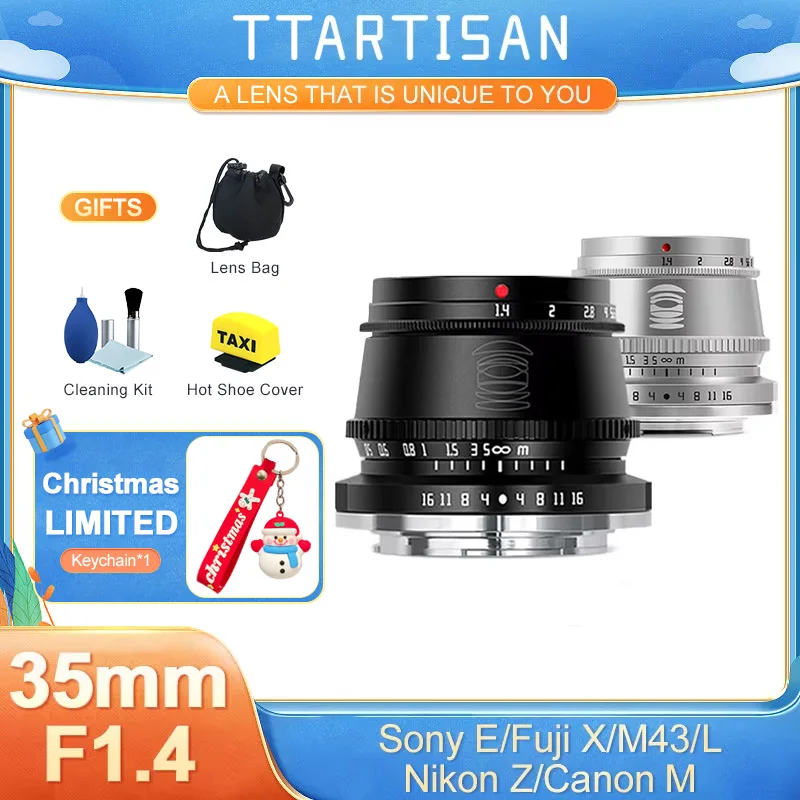 TTArtisan 35 مللي متر F1.4 APS-C التركيز اليدوي عدسة الكاميرا لسوني E فوجي XF كانون م لايكا ل نيكون Z باناسونيك أوليمبوس M4/3 كانون EOS R