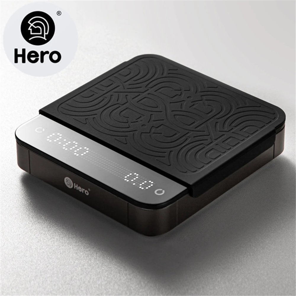 Hero White/Black Mirror Basic+Electronic Kitchen Scale Built-in Auto Timer Pour Over Espresso Smart Coffee Scale Kitchen Scales