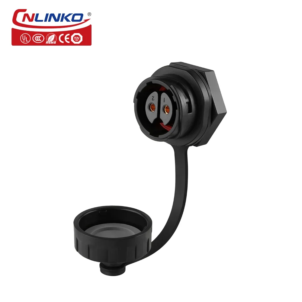 CNLINKO YM20 plastic waterproof connector 1/4 bayonet power connector 2pin Outdoor lighting power connector