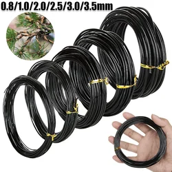 0.8mm 1.5mm 2.5mm 3.0mm 3.5mmx5meters Black Bonsai Wire Anodized Aluminum Bonsai Training Wire Garden DIY Tools for Plant Shapes