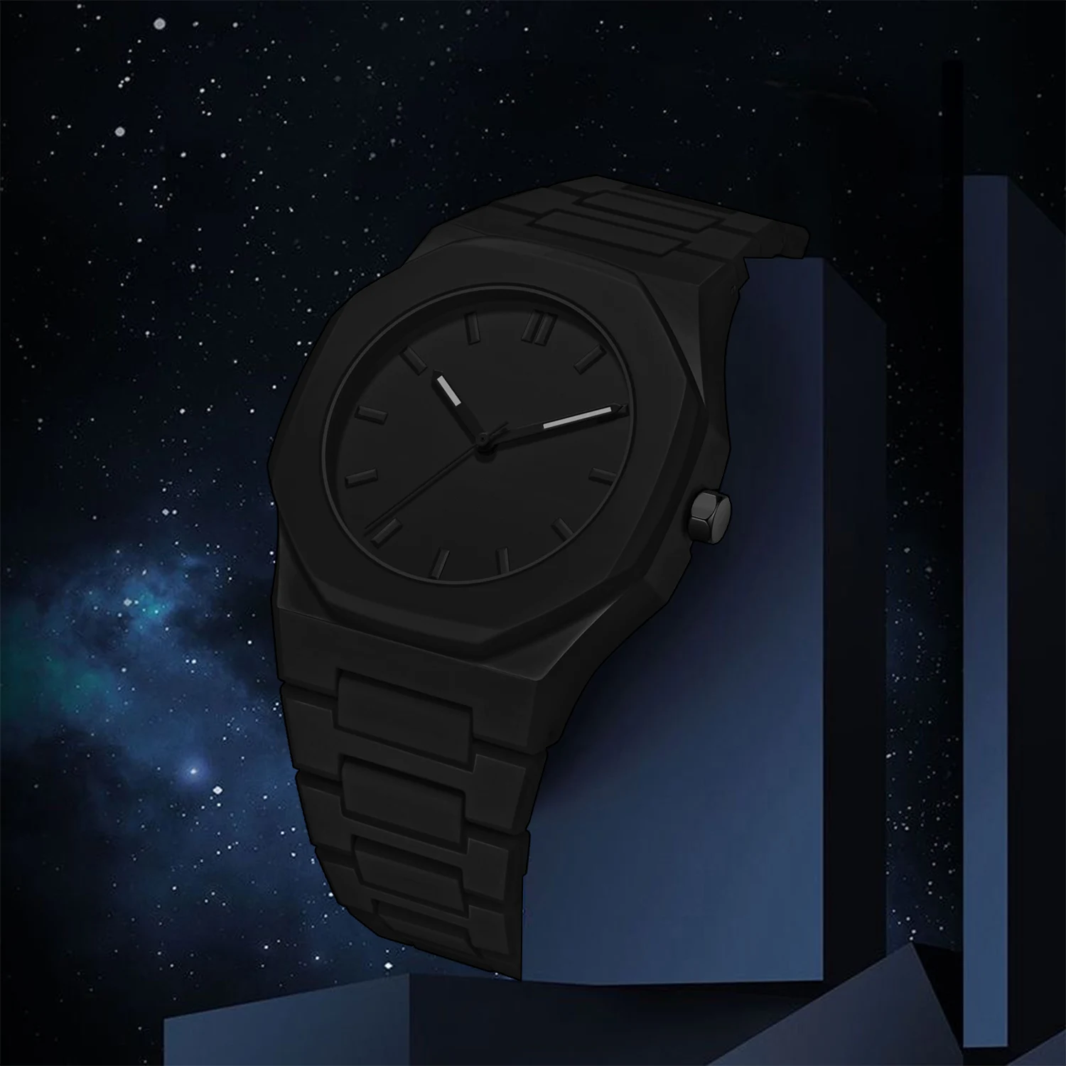 Explosions dopamine watch men's and women's black high-grade casual Joker waterproof student youth watch.