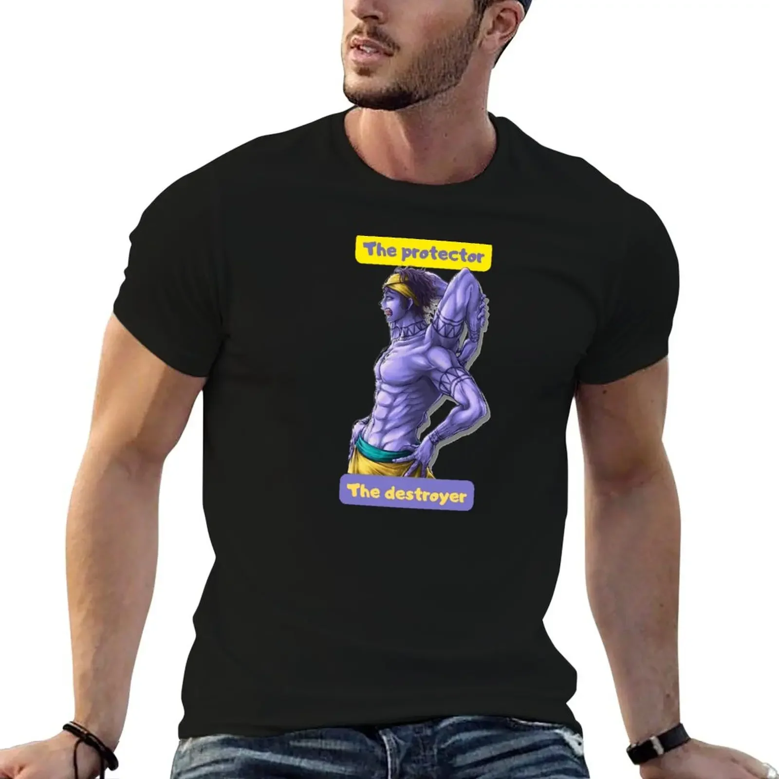 shiva Record Of Ragnarok manga T-Shirt customs design your own aesthetic clothes plain white t shirts men