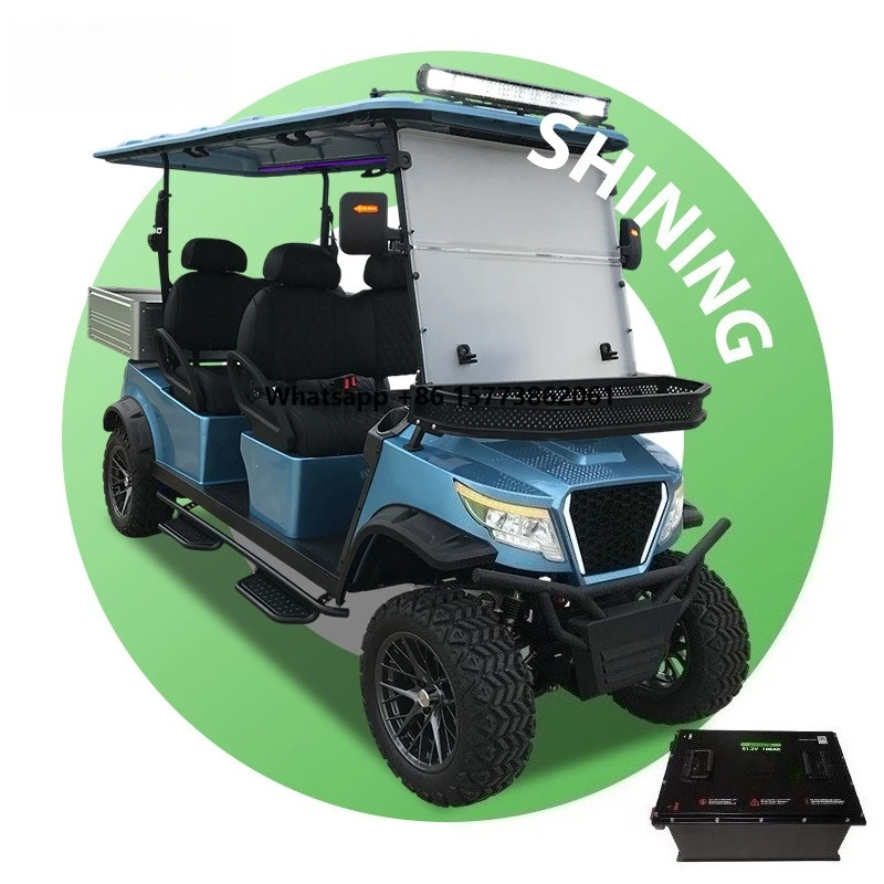 lsv Luxury 4 Seat Electric Golf Car Street Legal LSV with 13-Inch Touch Screen 5KW AC Motor Lead Acid/Lithium Ion Battery