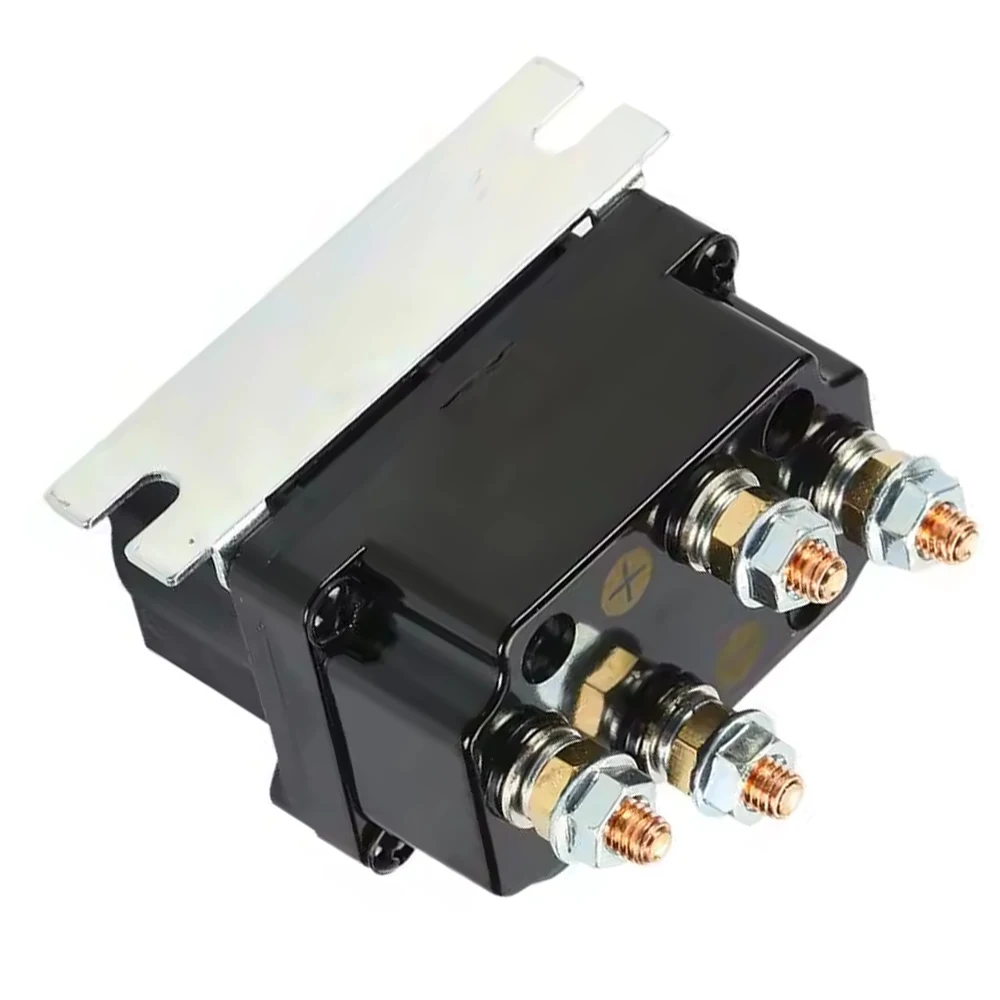 12V 250A Winch Solenoid Relay Contactor Replacement with Bracket and 4 Terminals Universal for ATV UTV 1500-5000lbs Winch