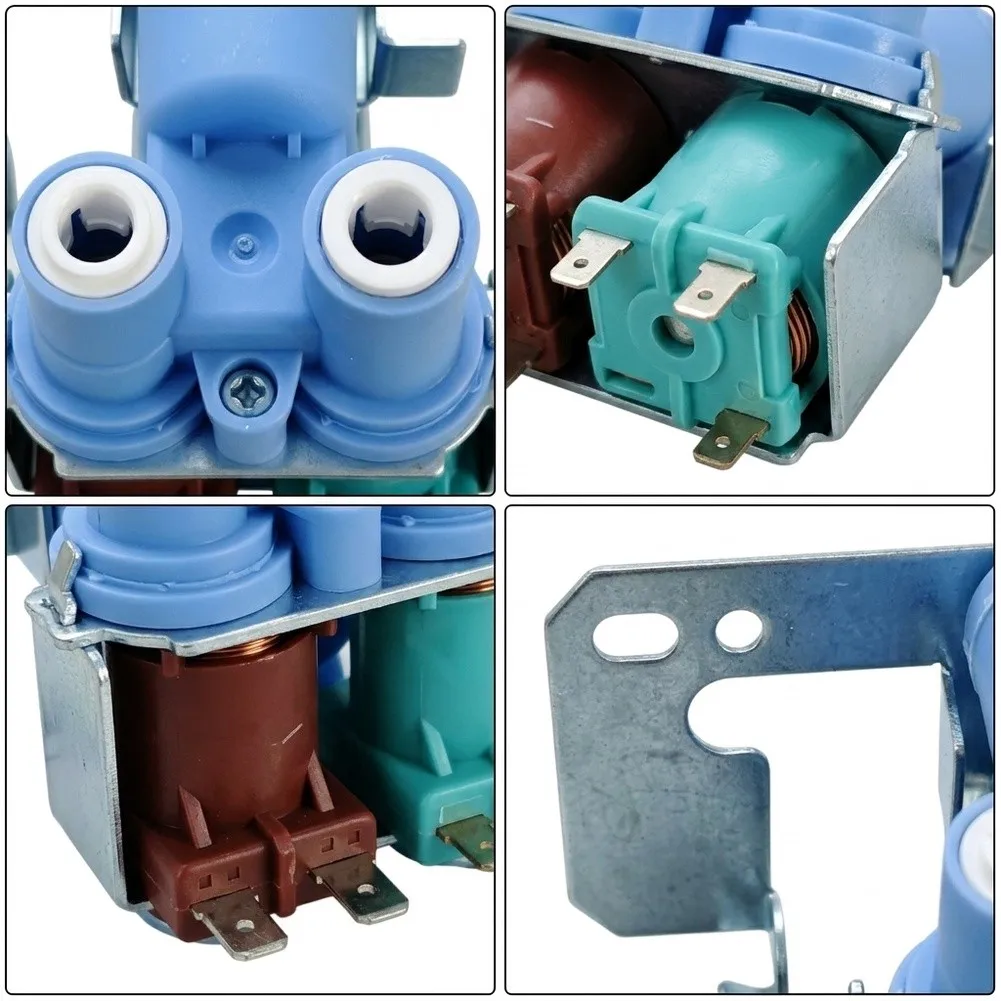 WR57X10032 Dual Solenoid Water Inlet Valve Compatible with For GE RefriFor GErators for Ice Maker and Water Dispenser