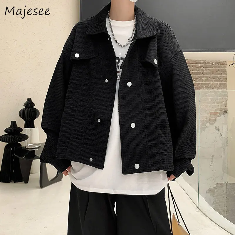 

Jackets Men Crop Clothing Ulzzang Pure Streetwear Handsome 90's Trendy Baggy Tactical Tooling Minimalist American Retro Harajuku