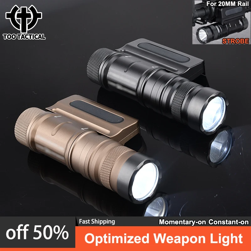 Metal Optimized Weapon Light 1500 Lm Bright Strobe Spotlight ClouDefen OWL Weapon Light High Power Hunting Scout Light 20MM Rail