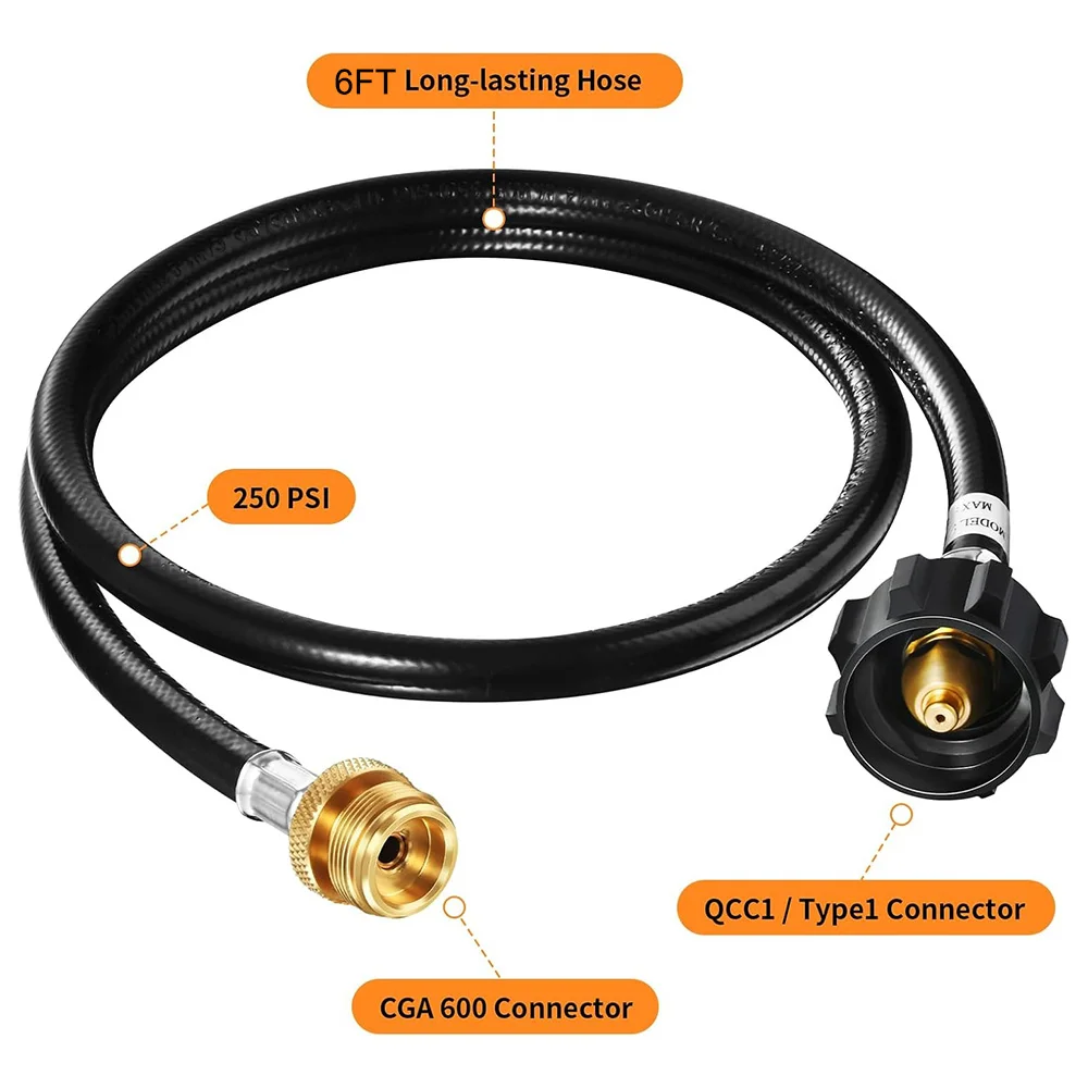 6FT خرطوم البروبان البروبان محول خرطوم محول خزان البروبان خرطوم مناسبة لشوايات الشواء بلاكستون الشوايات مواقد كولمان #2