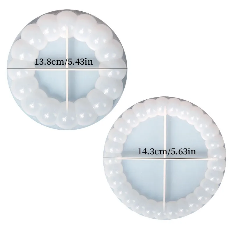 1 Pack Round Silicone Tray Mold, Gypsum Epoxy Coaster Making Molds, Handmade Home Decor Gift Casting Mould