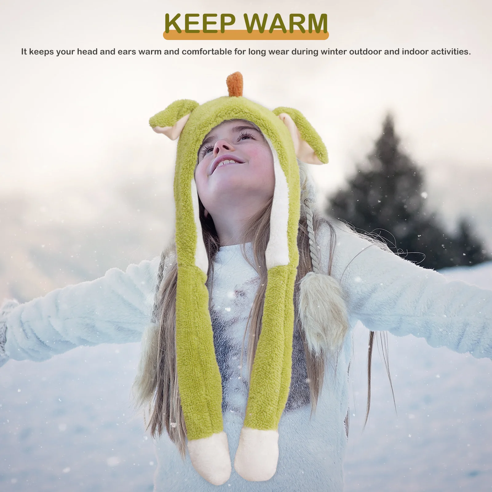 

1Pcs Dinosaur Warm Hat Soft High Quality Cute Cartoon Cap Cosplay Party Costume Creative Photo Prop Funny Headwear