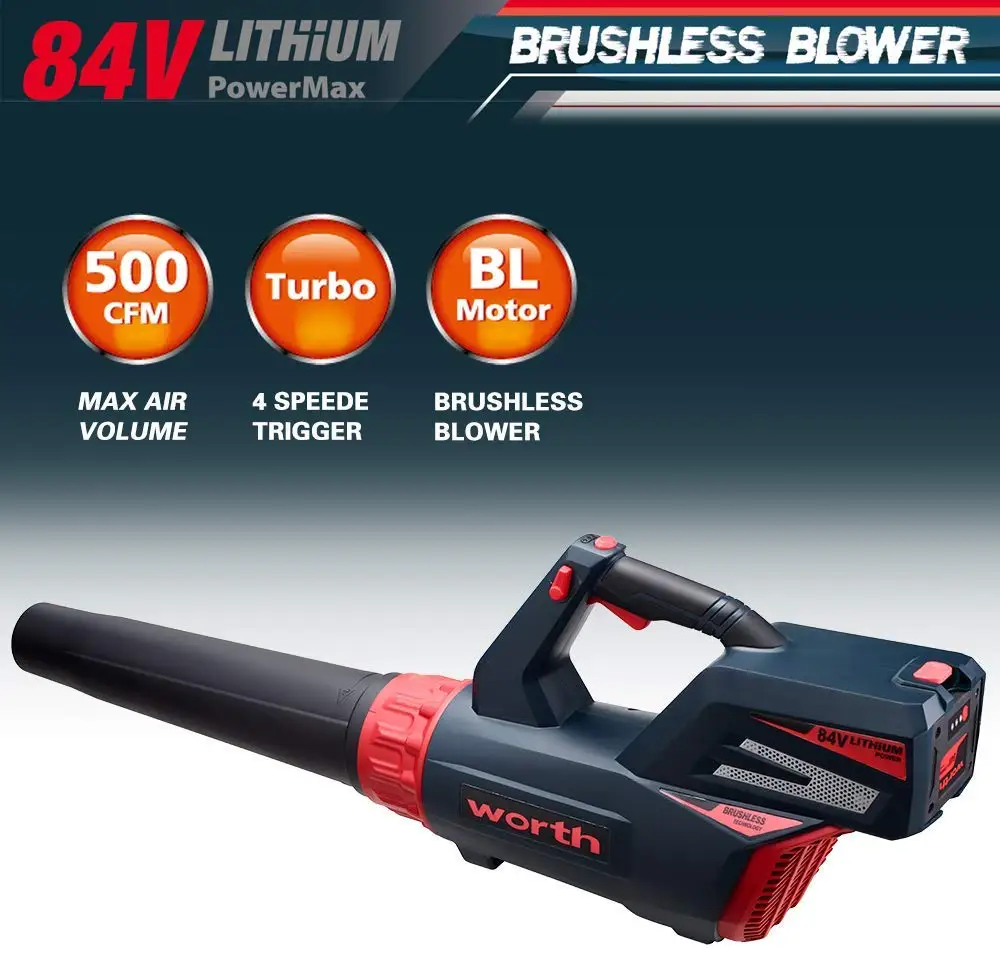 Power Tools 84V Lithium Battery Brushless Garden Machines Cordless Battery Leaf Blower